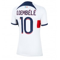Paris Saint-Germain Ousmane Dembele #10 Vieraspaita Naiset 2023-24 Lyhythihainen